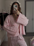 Cozy Strickjacke - Rosa