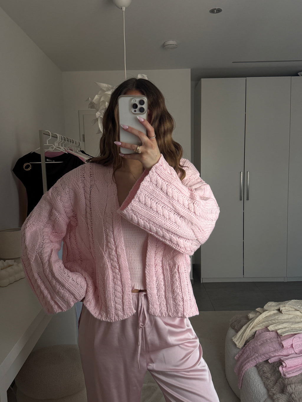 Cozy Strickjacke - Rosa