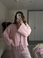 Cozy Strickjacke - Rosa