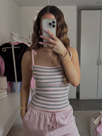 Grey Stripe Top
