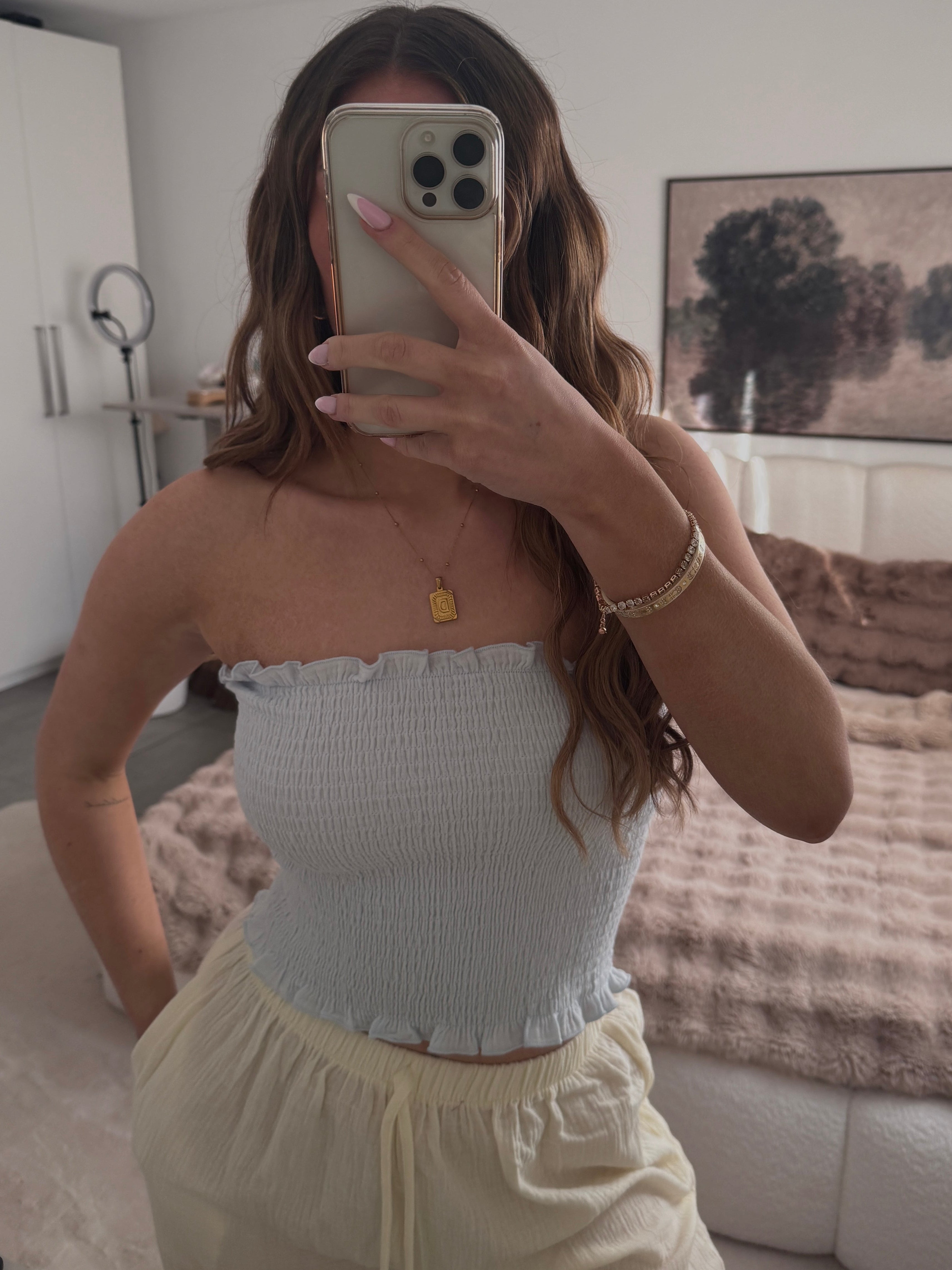 Rosalie Bandeau Top - Blau