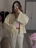 Cozy Strickjacke - Beige