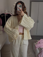 Cozy Strickjacke - Beige