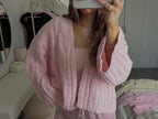 Cozy Strickjacke - Rosa