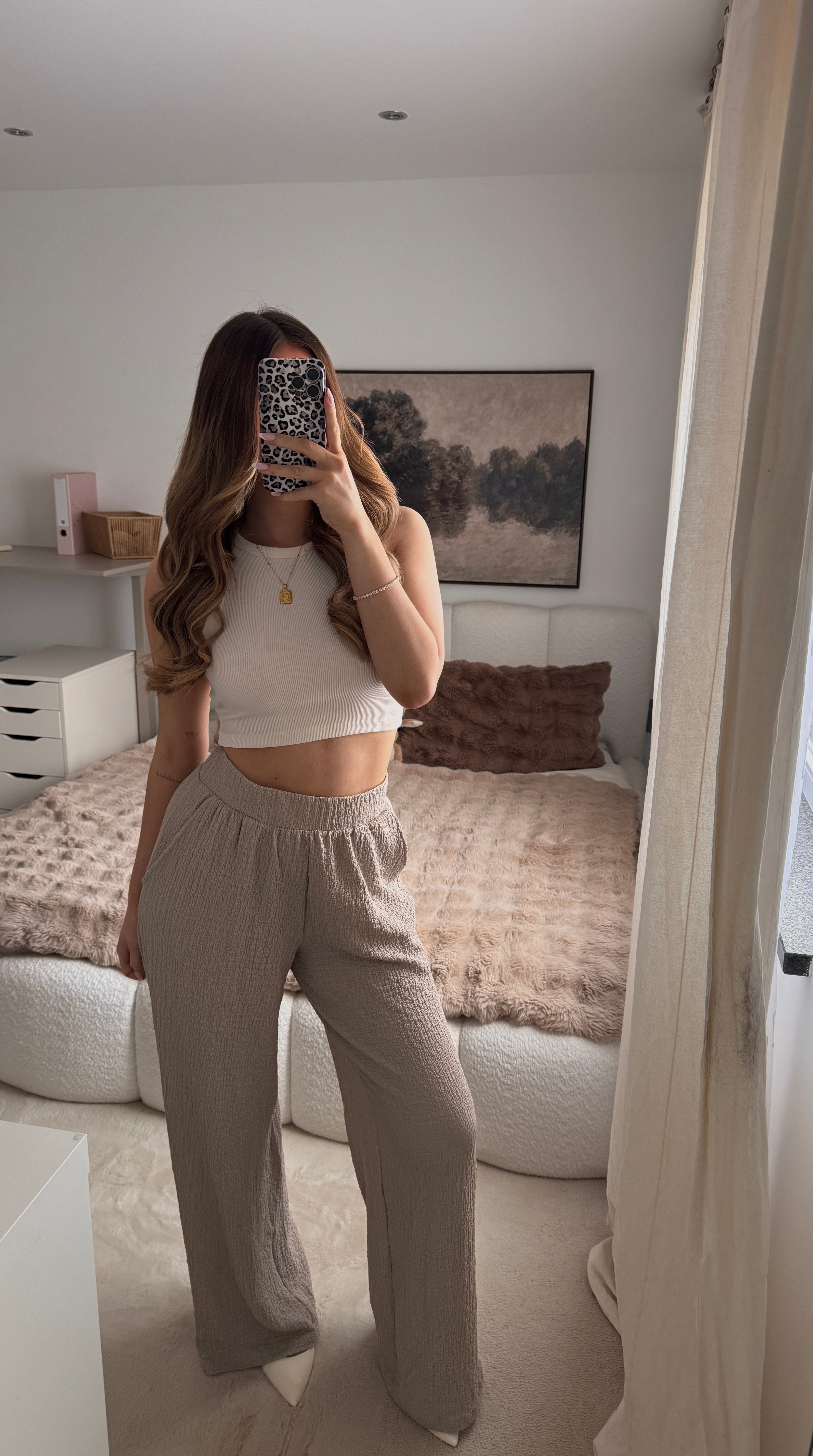 Geriffelte Stoffhose