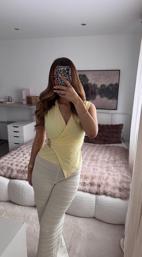 Butteryellow Knot Top