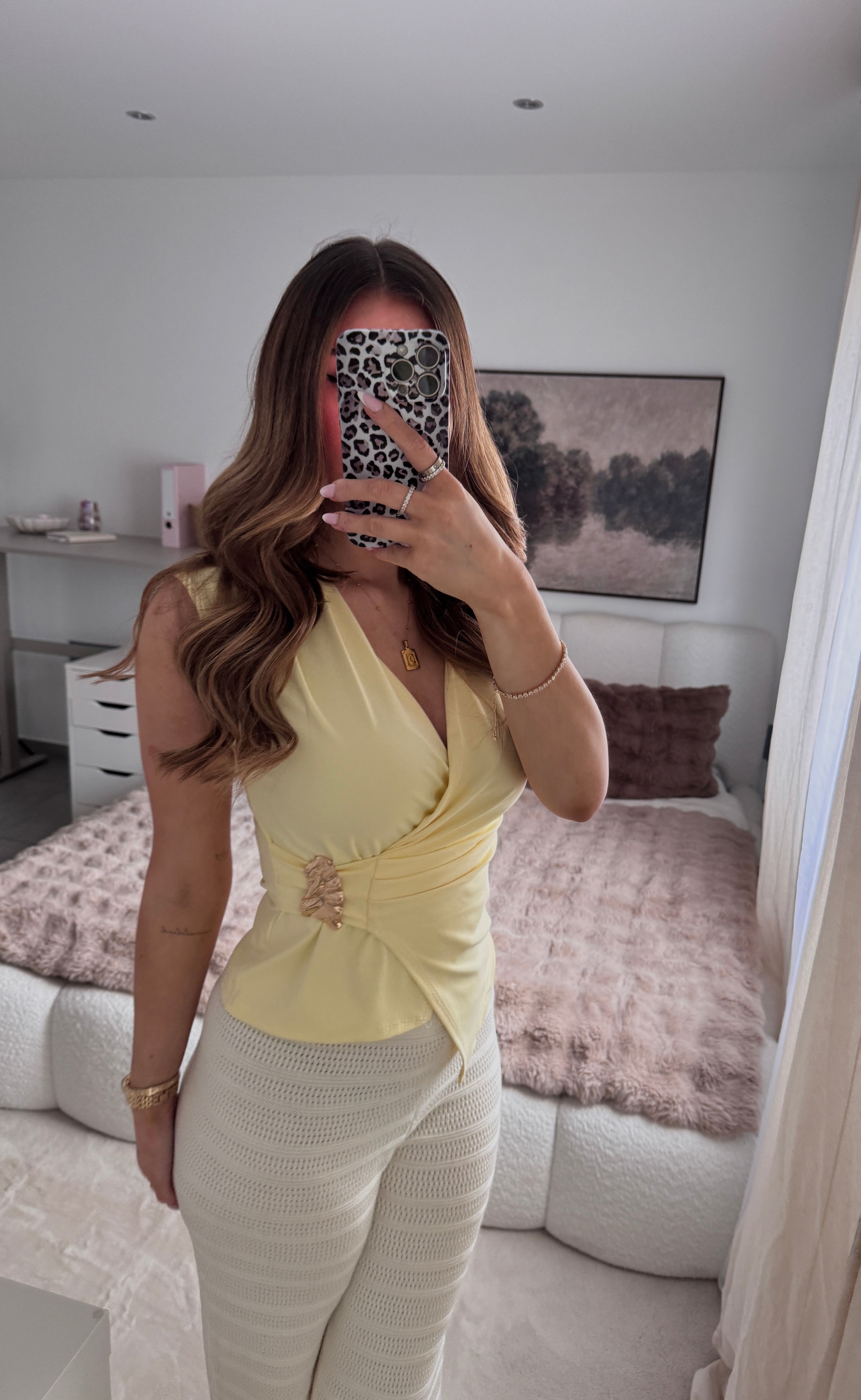 Butteryellow Knot Top